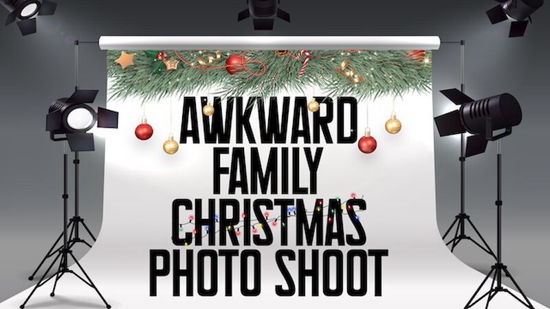 Awkward Christmas Family Photo Shoot
